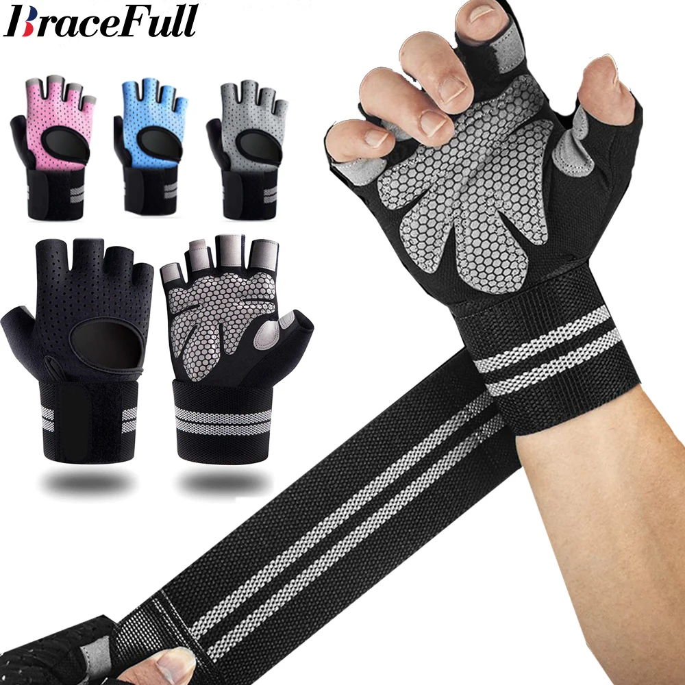 1Pair Half Finger Gym Fitness  - огляд і ціна Crossfit Accessories