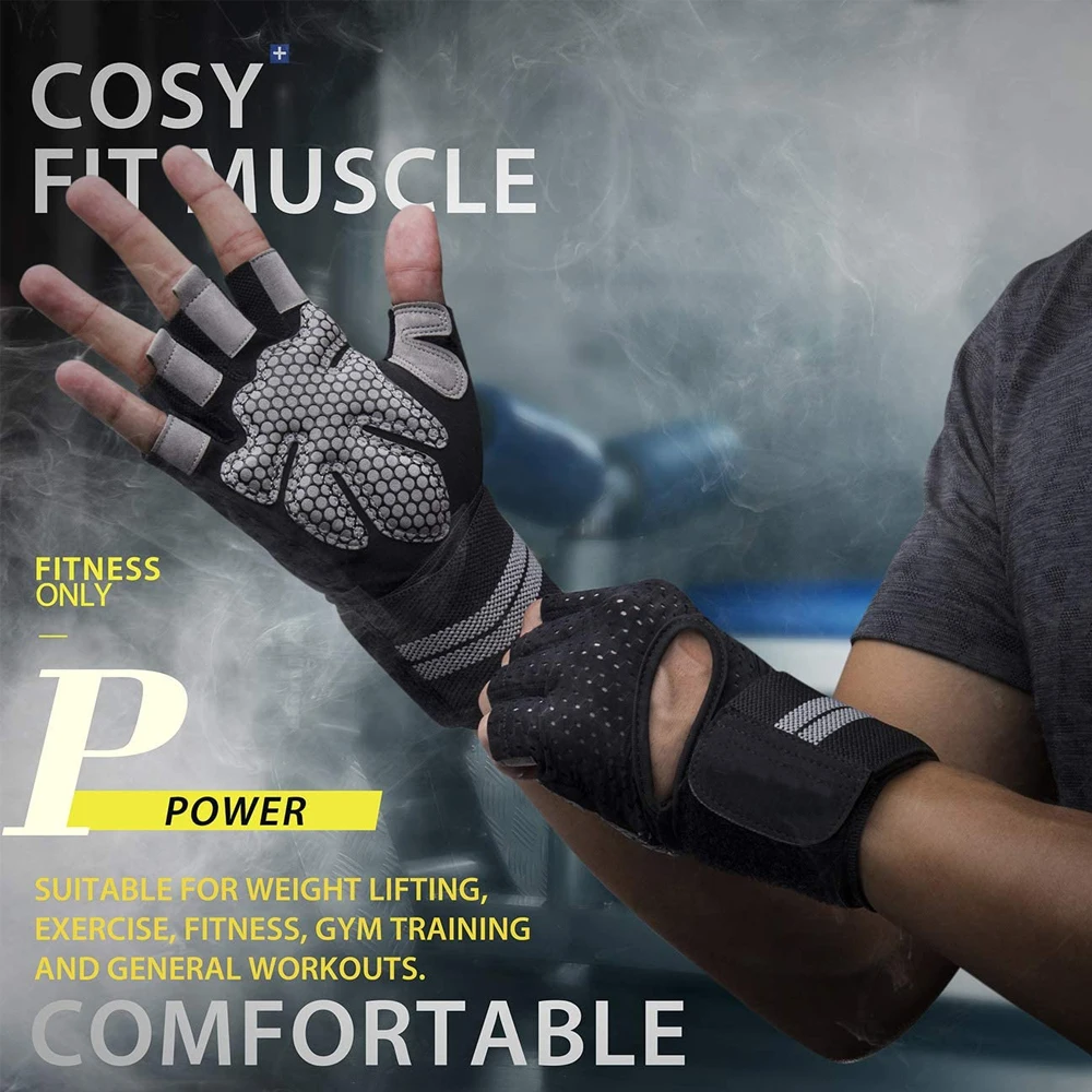 1Pair Half Finger Gym Fitness  - огляд і ціна Crossfit Accessories