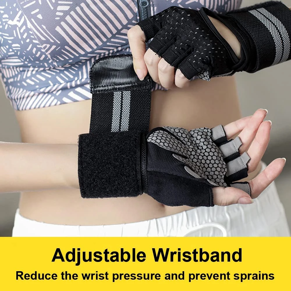 1Pair Half Finger Gym Fitness  - огляд і ціна Crossfit Accessories
